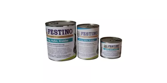 Festino Premium Katzenmenü Hering, Huhn und Krabbe ansehen